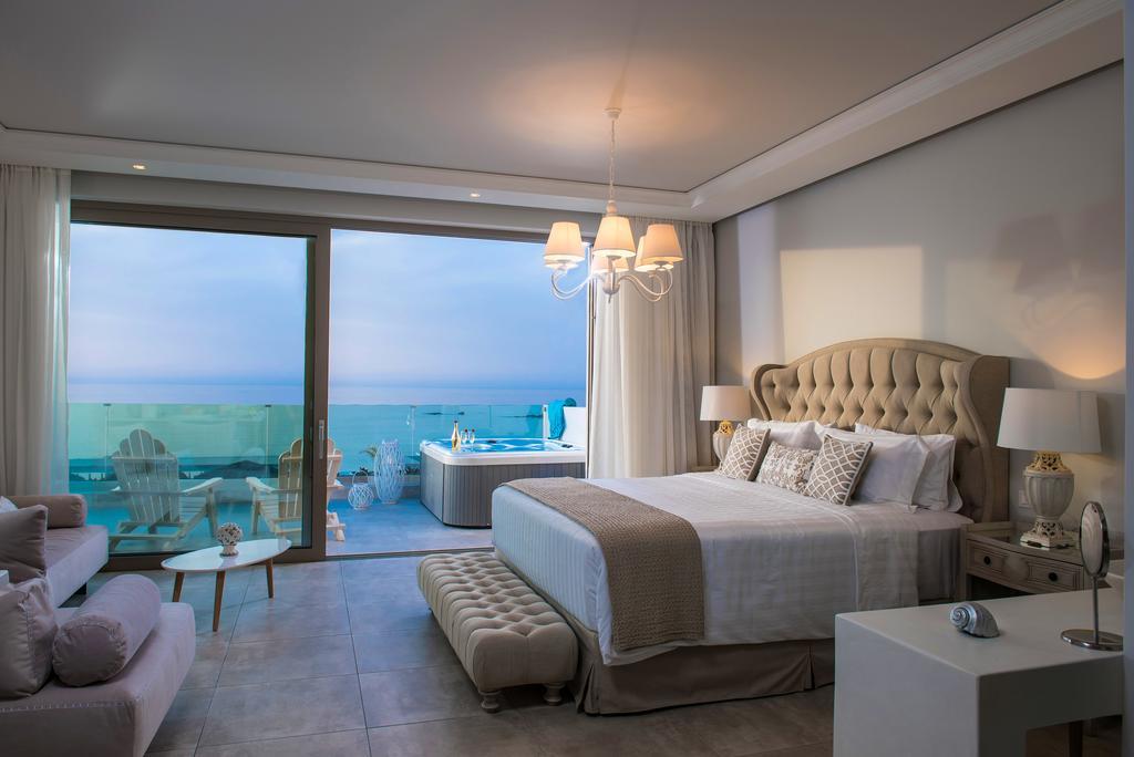Drossia Palms Hotel And Nisos Beach Suites Malia Exterior foto
